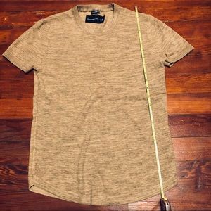 Abercrombie Cotton Pima Textured Knit Tee - Beige